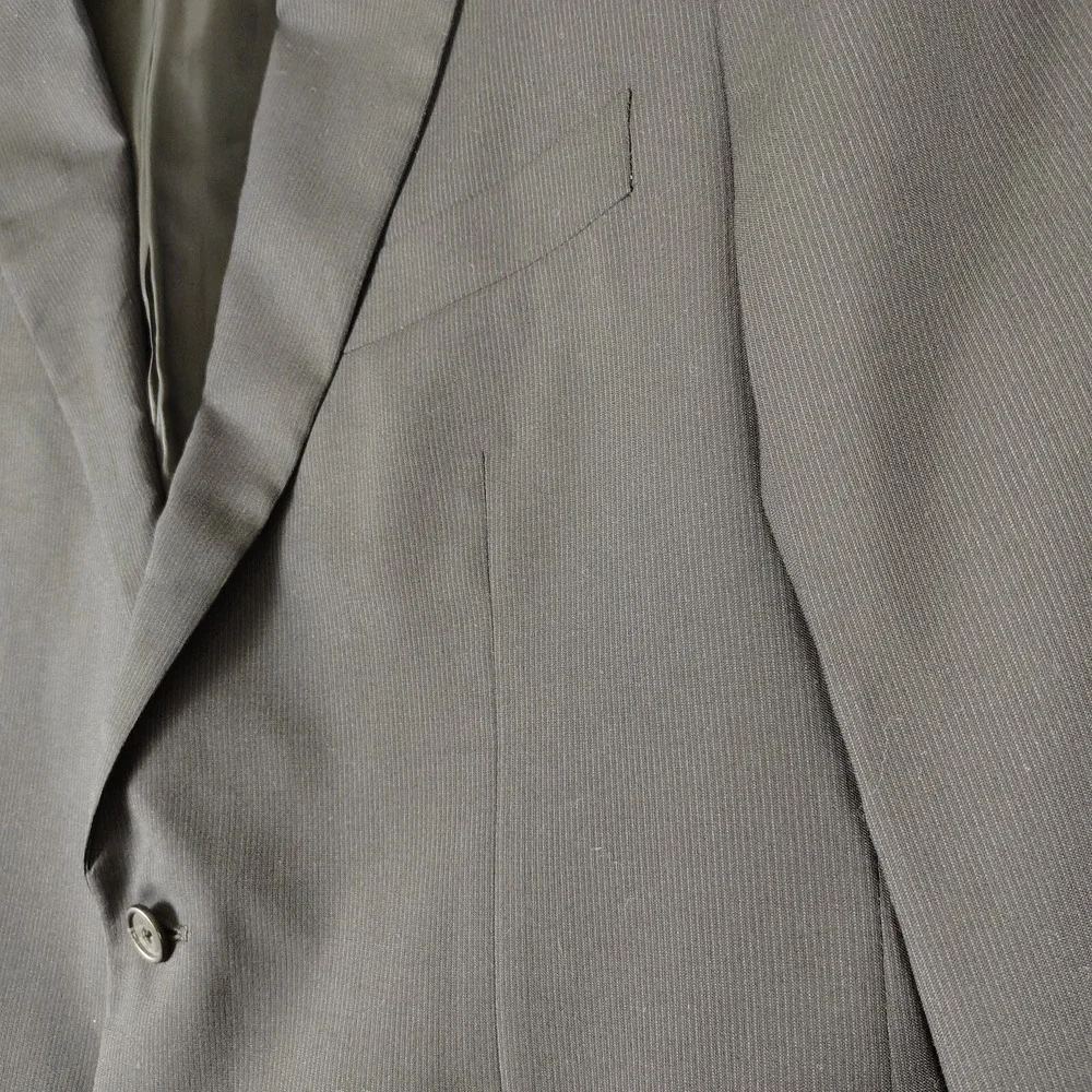 Corneliani Mens Sport Coat 2-Button Blazer Black Stripe Texture‎ 42R Italy Made
